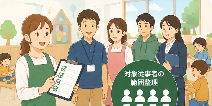 義務対象事業者の対象従事者整理のイメージ